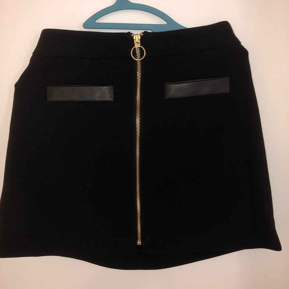 Black Skirt with Gold Zipper